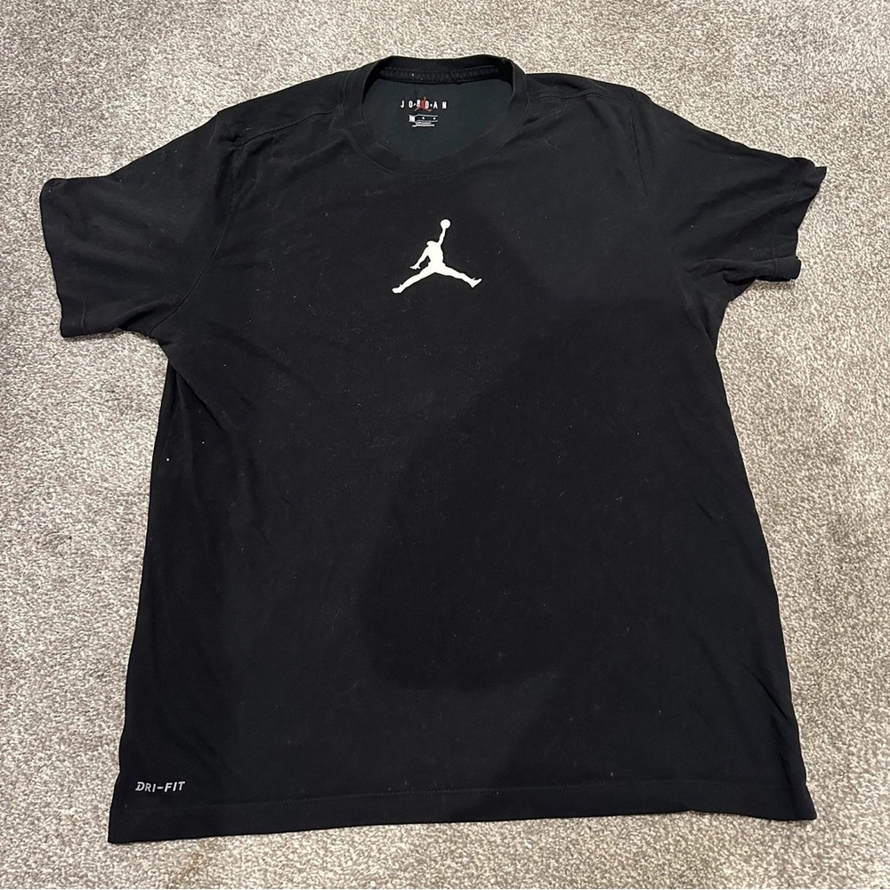 Jordan Black Short Sleeve Tee with Iconic Logo